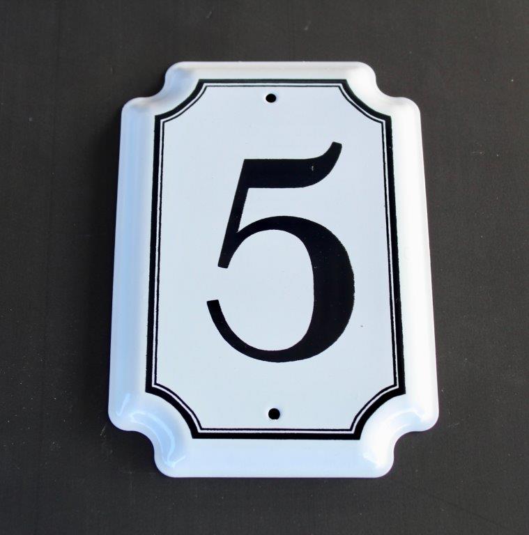 No. 5 Enamel Plaque